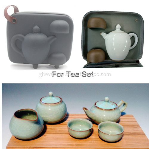 Waterproof hard eva protect case for tea sets